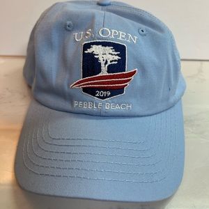 2019 US OPEN PEBBLE BEACH GOLF HAT CAP USGA MEMBER LIGHT BLUE ADJUSTABLE